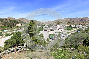 Wudangzhao temple surrounded by mountains in baotou city, adobe rgb