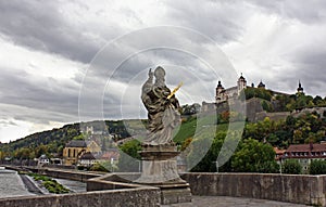 Wuerzburg - Bridge with Saint Kilian