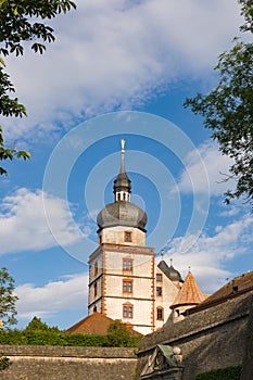 Wuerzburg Fortress Tower Marienberg Bavaria Germany