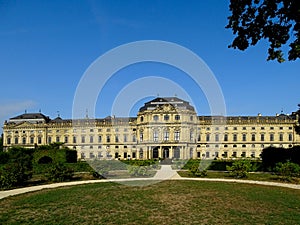 The Wuerzburg Residence is a baroque residential building on the edge of downtown Wuerzburg