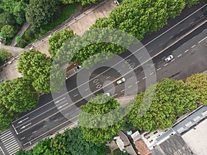 Wuhan city aerial photography scenery in summer