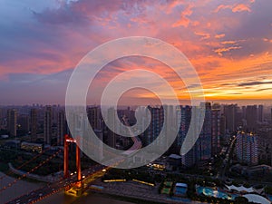 Wuhan City landmark and Skyline Landscapes