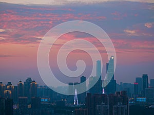 Wuhan City landmark and Skyline Landscapes