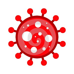 Wuhan Corona Virus, Covid-19, nCOV, MERS-CoV Novel Coronavirus Cell Stamp. Covid 19 Red Vector. Epidemic Warning Symbol or Sign