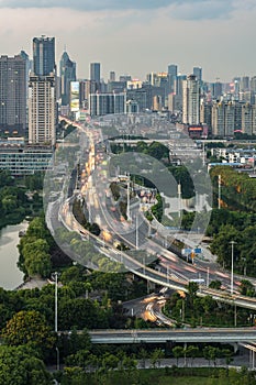 Wuhan Qintai viaduct and road photo