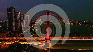 Wuhan Yingwuzhou Yangtze River Bridge landscape