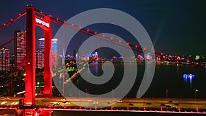 Wuhan Yingwuzhou Yangtze River Bridge landscape