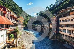 Wulai hot spring village in Taiwan