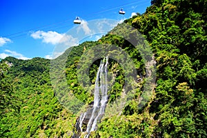 Wulai Waterfall is located in Wulai District, New Taipei City, Taiwan