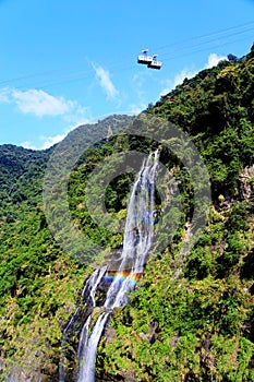 Wulai Waterfall is located in Wulai District, New Taipei City, Taiwan