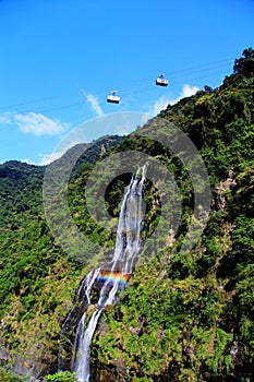 Wulai Waterfall is located in Wulai District, New Taipei City, Taiwan