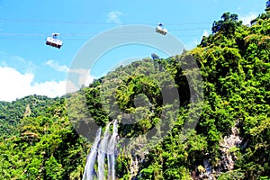 Wulai Waterfall is located in Wulai District, New Taipei City, Taiwan