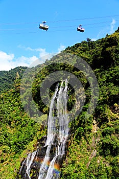 Wulai Waterfall is located in Wulai District, New Taipei City, Taiwan