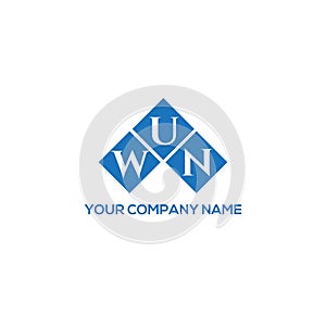 WUN letter logo design on white background. WUN creative initials letter logo concept. WUN letter design