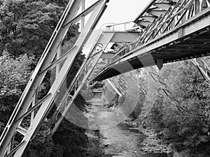 Wuppertaler Schwebebahn (Wuppertal Suspension Railway), black an