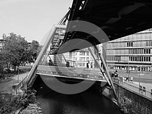 Wuppertaler Schwebebahn (Wuppertal Suspension Railway), black an