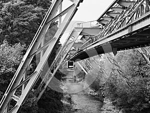 Wuppertaler Schwebebahn (Wuppertal Suspension Railway), black an