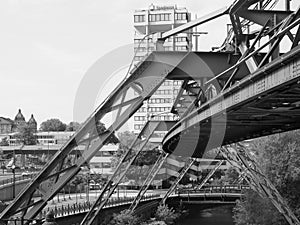 Wuppertaler Schwebebahn (Wuppertal Suspension Railway), black an