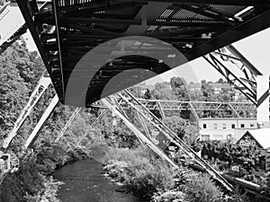 Wuppertaler Schwebebahn (Wuppertal Suspension Railway), black an