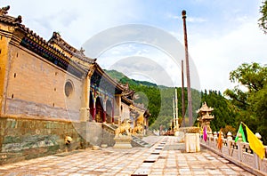 Wutaishan(Mount Wutai) scene-Longquan temple main gate. photo