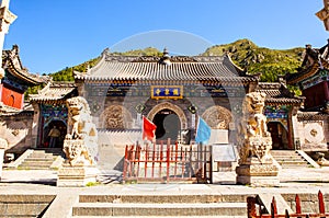 Wutaishan(Mount Wutai) scene-Longquan temple main gate.