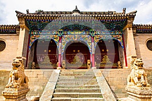 Wutaishan(Mount Wutai) scene-Longquan temple main gate.