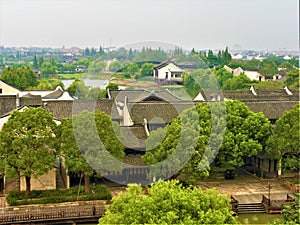 Wuzhen water town, Zhejiang province, China. Enchanting scenery and view, history and architecture