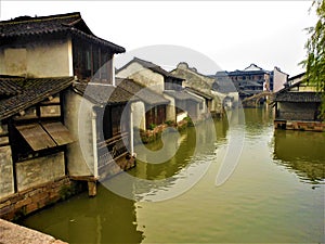 Wuzhen water town, Zhejiang province, China. Time, art and history