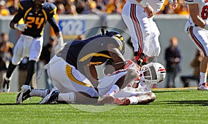 WVU DE Bruce Irvin - sack