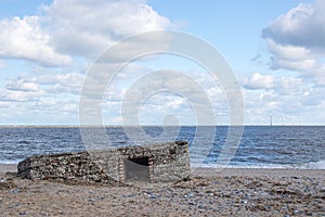 WW2 beach defence building uncovered by tidal surge