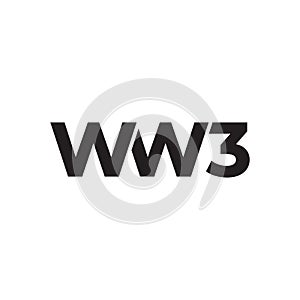 WW3 logo design vector