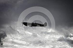 WW2 Spitfire in Mid Air