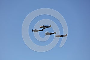 WW2 Spitfires in mid air