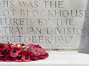 WW1 Memorial to Soldiers at Tyne Cot