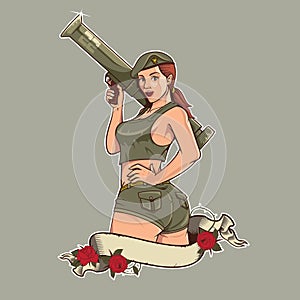 WW2 pin up girl Big Gun Lover