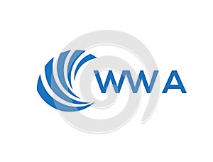 WWA letter logo design on white background. WWA creative circle letter logo