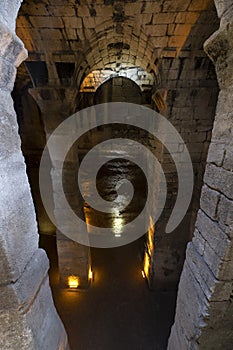 Wwater cistern of dara ancient city in Mardin, Turkey