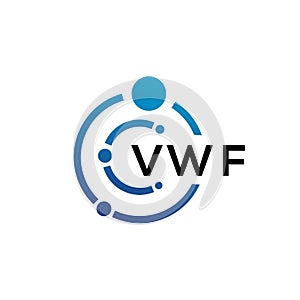 WWF letter technology logo design on white background. WWF creative initials letter IT logo concept. WWF letter design