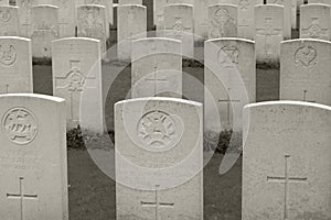 WWI military cemetery in Flanders, Belgium photo