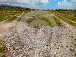 WWII abandoned airfield, South Pacific