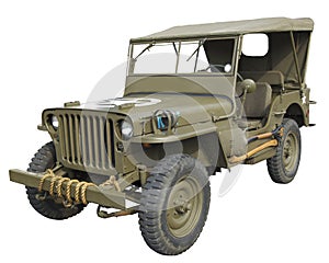 WWII american Jeep side view photo