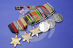 WWII Australian military army corps medals photo