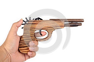 WWooden toy gun.