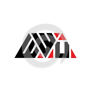 WWU triangle letter logo design with triangle shape. WWU triangle logo design monogram. WWU triangle vector logo template with red