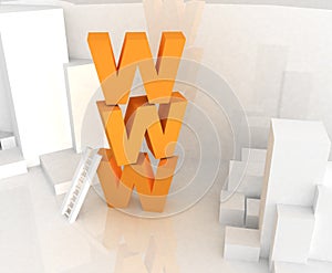 Www 3D text