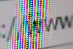 WWW Address Bar of Web Browser. Closeup of Computer Screen.