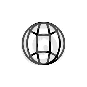 Www address http icon isolated. Modern simple flat globe sign. Business internet concept. Trendy social vector network www