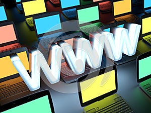 WWW concept with laptop