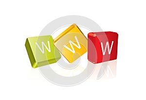 WWW - cube letters