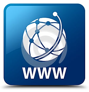 WWW (global network icon) blue square button